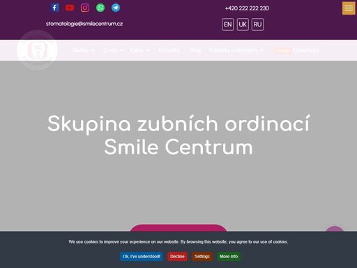 profesionální služby stomatologie v praze ??zkušení lékaři  ?nově zrekonstruované ordinaci?dostupné ceny ?přijímáme nové pacienty. ?objednejte se!