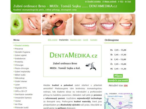 zubní ordinace brno - mudr. tomáš sojka. nabízíme kvalitní stomatologickou péči, citlivý přístup a dostupné ceny.