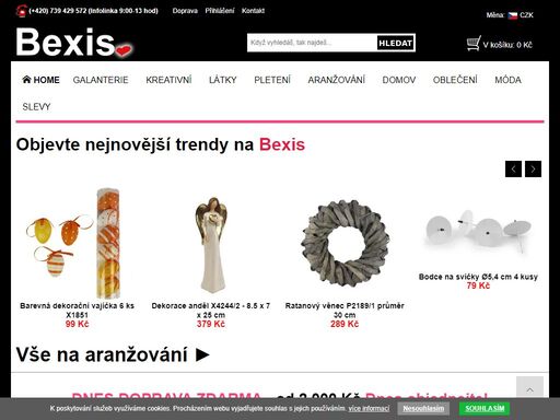 bexis.cz – ráj pro milovníky tvoření, šití a dekorací! objevte širokou nabídku galanterie, látek, šicích potřeb, povlečení a bytových doplňků. inspirujte se a tvořte s námi! rychlé dodání a skvělé ceny 2025.