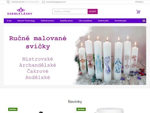 internetový obchod s doplňky stravy, celostní medicínou, esencemi, tělovými svícemi a potřebami pro osobní péči. odborné poradenství s výběrem. produkty máme sami vyzkoušené.