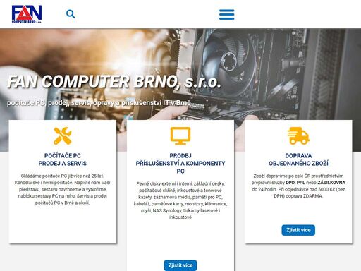 prodej a servis pc v brně. sestavy na míru, kancelářské i herní počítače. počítačové komponenty, periferie, příslušenství. | opravy pc | vlárská 22, brno