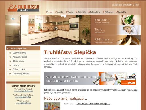 naše truhlárna sídlí v plzni křimicích vyrábíme vybavení pro interiery, kuchyně, vestavěné skříníě, dřevěné schodiště apod. 