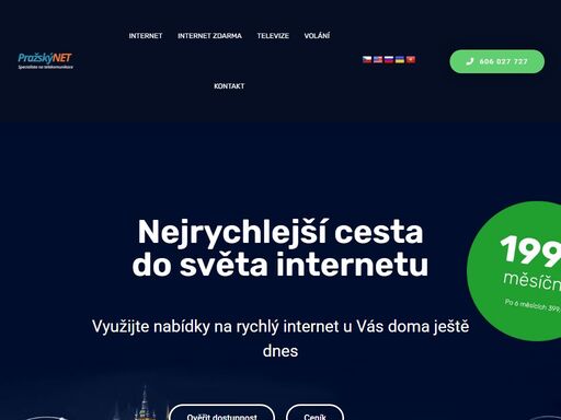 neomezený vysokorychlostní internet s wi-fi bez drátů a kabelů, kabelová i satelitní televize, mobilní internet, neomezené volání, zdarma premium servis i péče