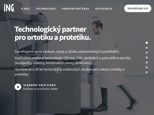 ing corporation, s r.o. - přední český výrobce protetických adaptérů, ortéz páteře, paže a kolene, silikonových vložek, ortopedických vložek do bot a diagnostických zařízení