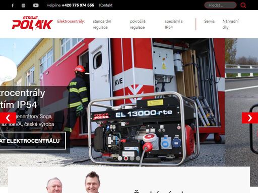 od roku 2009 vyrábíme elektrocentrály pod značkou stroje polák, staráme se o jejich servis a dostupnost náhradních dílů | rajhrad u brna | tel: 547 229 165