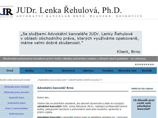 advokátní kancelář brno, advokát brno, advokátní brno, judr. lenka řehulová, pobočka boskovice a blansko - právní, advokátní služby, advokatni kancelar