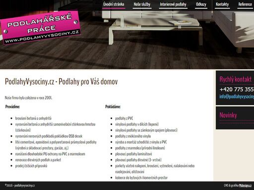 podlahy vysočiny - podlahářské práce třebíč