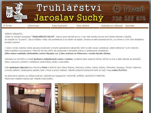 internetová prezentace truhlářství jaroslav suchý, plzeň
