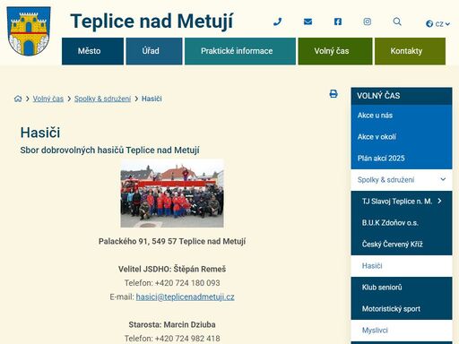 oficiální stránky města teplice nad metují