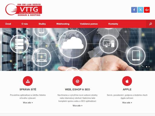 kompletní správa sítě pro malé i větší firmy. ousourcing it služeb. webové prezentace a internetové obchody včetně seo optimalizace.