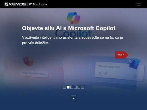 společnost xevos solutions poskytuje komplexní it řešení – od systémové integrace, servisu a podpory, přes cloudová, serverová, síťová a tisková řešení, až po dodávky hw a sw vybavení.