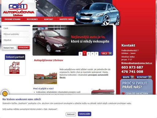 autopůjčovna fořt - krátkodobý i dlouhodobý pronájem automobilů škoda. nabízíme půjčení vozidel jednotlivcům i organizacím.