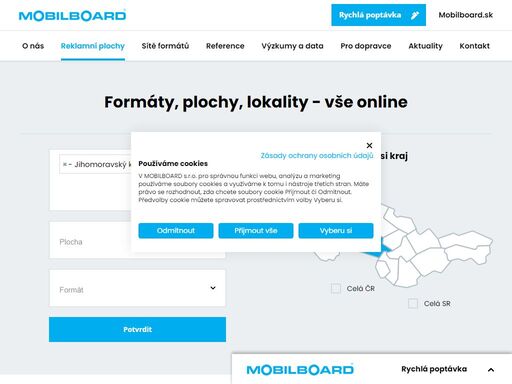 mobilboard - tvoříme svět pohyblivé reklamy - svezte svou značku na pohyblivé reklamě mobilboard. formáty i lokality přehledně a online.
