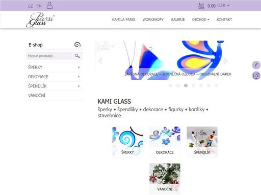 kami,glass kami glass - šperky • špendlíky • dekorace • figurky • korálky • stavebnice