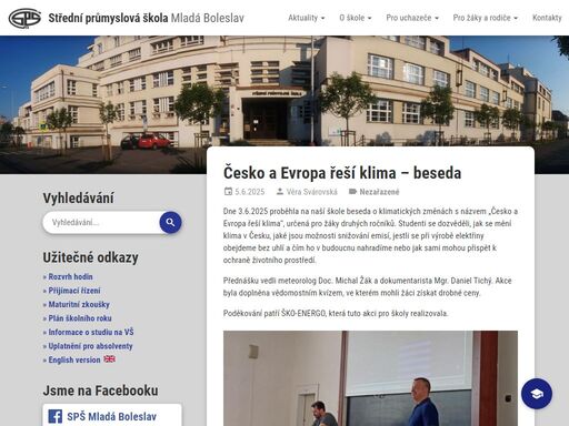 střední průmyslová škola v mladé boleslavi připravuje mladé techniky pro povolání na pozicích středoškolských techniků i pro vysokoškolské studium.