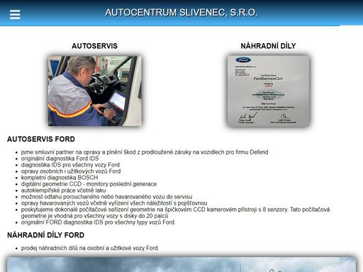 náhradní díly ford, autoopravna ford, autoservis ford, praha 5. diagnostika, klempířské práce včetně laku, odtah vozu. partner  defend insurance