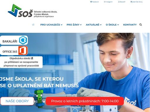 připravujeme odborníky ve strojírenství, autoopravárenství a zemědělství. naši studenti mají vynikající uplatnění a praxe již při studiu.