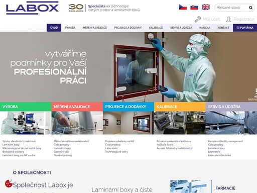 společnost labox zajišťuje profesionální řešení všech otázek z oblasti technologie čistých prostor a laminárních boxů. dodávky a validace čistých prostor.