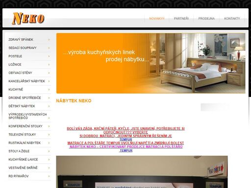neko - výroba a prodej nábytku, výroba kuchyňských linek