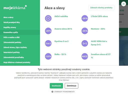 nabízíme širokou nabídku léků, doplňků stravy nebo kosmetiky s více jak 390 lékárnami. nakupte za skvělé ceny s odběrem s lékárně zdarma!