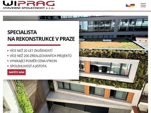 wiprag spol. s r.o. jako stavební společnost jsme v praze aktivní od roku 2003. specializujeme se na rekonstrukční práce v oblasti nájemního bydlení – od přestavby garsoniéry až po rekonstrukci celého bytového domu. stavíme na důvěře, solidnosti a spolehlivosti. k našim největším zákazníkům v oblasti velké prahy patří renomované správy nemovitostí a vlastníci činžovních domů