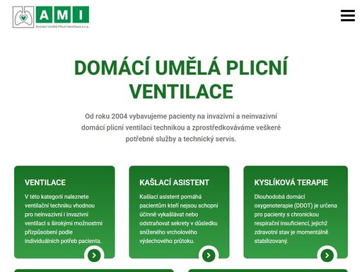 od roku 2004 vybavujeme pacienty na invazivní a neinvazivní domácí plicní ventilaci technikou a zprostředkováváme veškeré potřebné služby a technický servis.