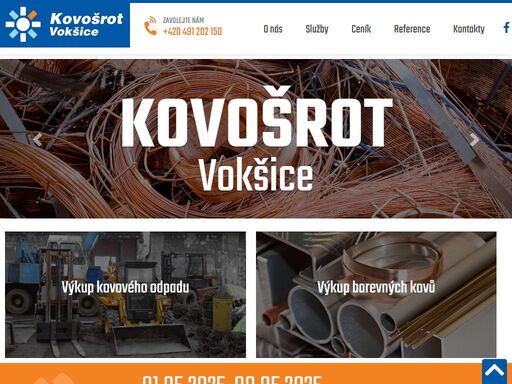 kovošrot vokšice, jičín - výkup kovů, likvidace odpadů, výkup a prodej  palet eur