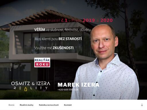 realitní makléř č.1 v praze 2019, 2020 podle odborné poroty (realiťák roku). prvotřídní služby, lidský přístup, pohodový prodej nemovitostí.