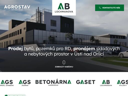 prodej bytů, pozemků pro rd, pronájem skladových a nebytových prostor v ústí nad orlicí