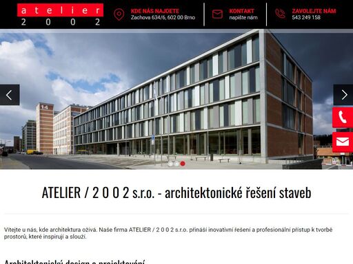 vítejte u nás, kde architektura ožívá. naše firma atelier / 2 0 0 2 s.r.o. přináší inovativní řešení a profesionální přístup k tvorbě prostorů, které inspirují a slouží. architektonický design a projektování nabízíme…