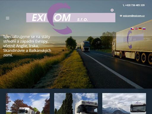 exicom s. r. o..odborník v mezinárodní kamiónové dopravě