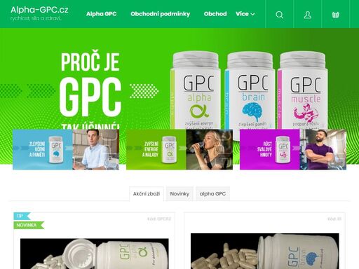 alpha gpc obsahuje cholin, který pomáhá na zvýšení energie, zlepšení paměti, zlepšení nálady, rychlost učení a podporuje růst svalové hmoty.