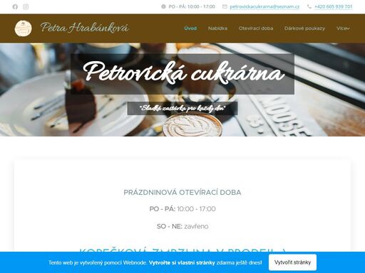 dovolená zavřeno 18. 8. - 26. 8.