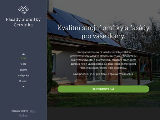 kvalitní strojní omítky a fasády pro vaše domy.