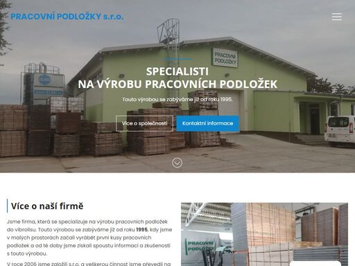 jsme firma, která se specializuje na výrobu pracovních podložek do vibrolisu. touto výrobou se zabýváme již od roku 1995, kdy jsme v malých prostorách začali vyrábět první kusy pracovních podložek a od té doby jsme získali spoustu informací a zkušeností s touto výrobou.