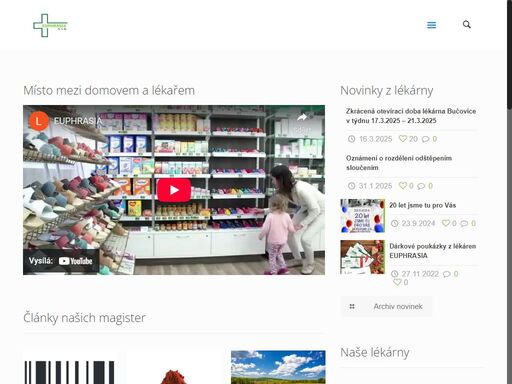 euphrasia s.r.o. - lékárna bučovice | lékárna ořechov | lékárna brno-tuřany | eshop