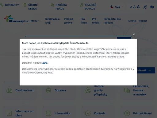 internetový portál olomouckého kraje