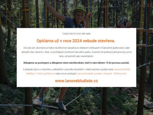lanové bludiště opičárna