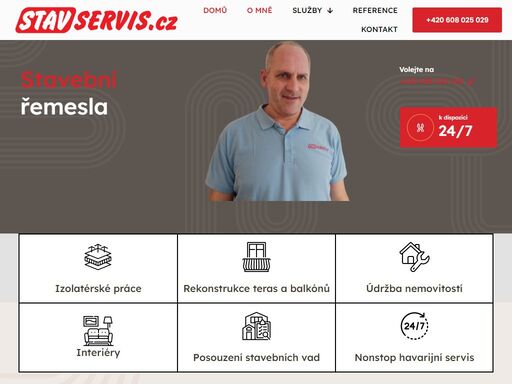 izolatérské práce | rekonstrukce teras a balkónů | údržba nemovitostí | interiéry | posouzení stavebních vad | nonstop havarijní servis | řemeslník brno
