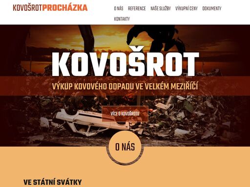 chcete se zbavit kovového odpadu v okolí velkého mezíříčí? sem s ním! kovošrot procházka je stabilním partnerem v oblasti výkupu kovového odpadu (železo a barevné kovy), výkup papíru, autobaterií a sběrné místo pro elektrozařízení.