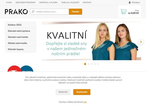 prako kyjov s r.o., elegantní dámské košile a pyžama | česká kvalita