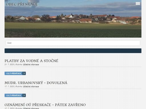 oficiální stránky obce