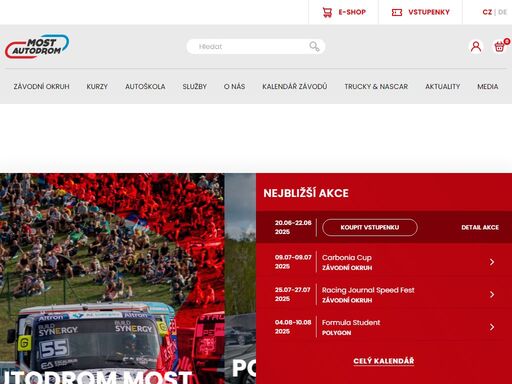 autodrom most - závody, akce pro veřejnost, polygon, kurzy řízení a škola smyku