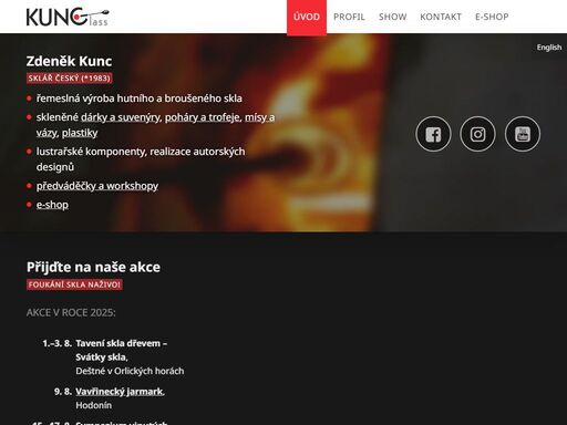 řemeslná výroba uměleckého skla. e-shop s krásnými skleněnými dárky od drobností po veledíla. sklářské předváděčky a workshopy.