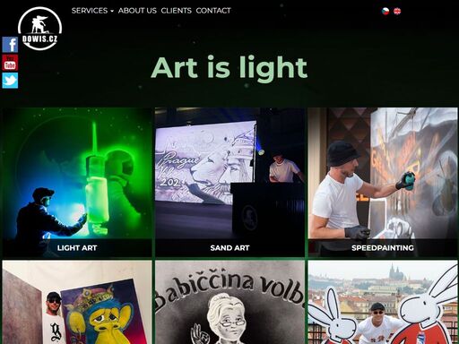 lots of sutisfied clients all over the world. light painting on a phosphoric screen is our speciality. live painted animation. the show can be fully customised.