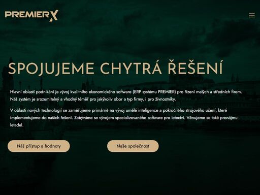 holding premier x zastřešuje vybrané společnosti, které pojí společná strategie. z odvážných myšlenek a vizí budujeme hodnotné projekty s globálním přesahem.