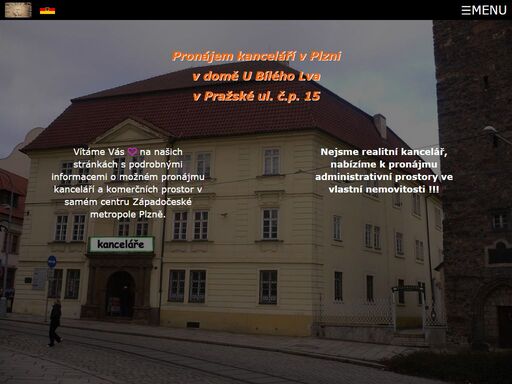 pronájem kanceláří plzeň-město. nejsme realitní kancelář, nabízíme kanceláře k pronájmu v centru města plzně ve vlastní nemovitosti.