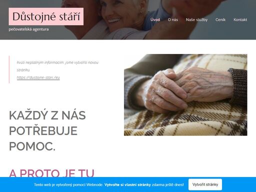 kvůli neplatným informacím, jsme vytvořili novou stránku.https://dustojne-stari./eu