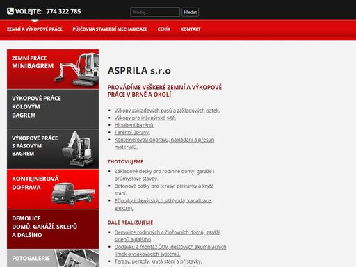 provedeme pro vás veškeré zemní a výkopové práce v brně a okolí. výkopy základových pásů a základových patek, výkopy pro inženýrské sítě, hloubení bazénů. zajistíme kontejnerovou dopravu, dovoz materiálu a odvoz odpadu.