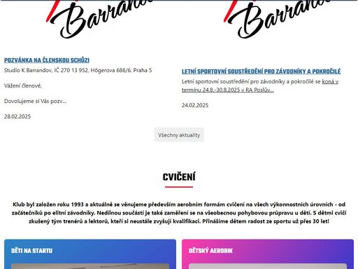 organizujeme všestranné cvičení pro děti 4-9 let v kurzu děti na startu, přípravku aerobiku, sportovní aerobic a fitness.